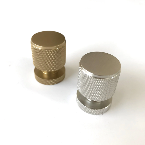 Aluminum-gold Brass Knurled KNOB