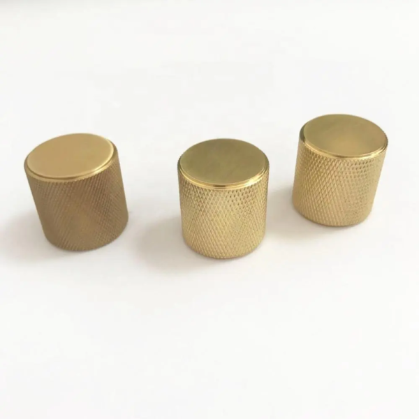 Brushed Brass Knurled Drawer KNOB