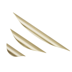 Brass Brushed Edge Cabinet Handles